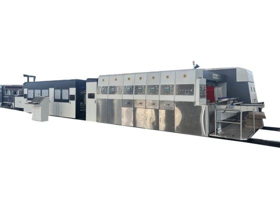 Corrugated Flexo Slotter With Ceramic Anilox Roller Folder Gluer Strapper Inline