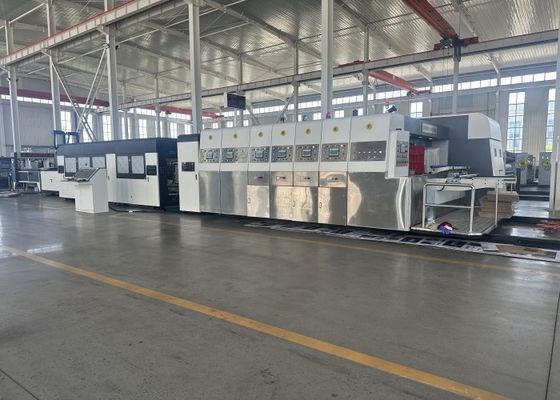 Corrugated Flexo Slotter With Ceramic Anilox Roller Folder Gluer Strapper Inline