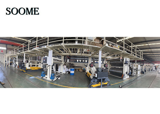 High Speed Steam Heating Corrugated Cardboard Production Line