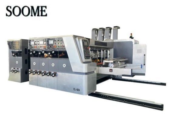 Corrugated Board Carton Box Making Machine Auto Feeder Flexo Printing Die Cutting Machine With Free Plate