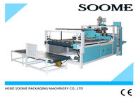 Steel Electric Carton Folding And Gluing Machine 4KW Power With Servo Motor