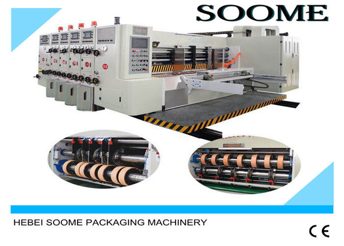 High Efficiency Flexo Printer Slotter , 220V 380V Corrugated Box Printing Machine