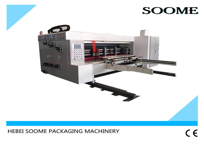 Flexo Lead Edge Feeder Double Colors Printer Slotter Machine Speed 120Pcs / Min