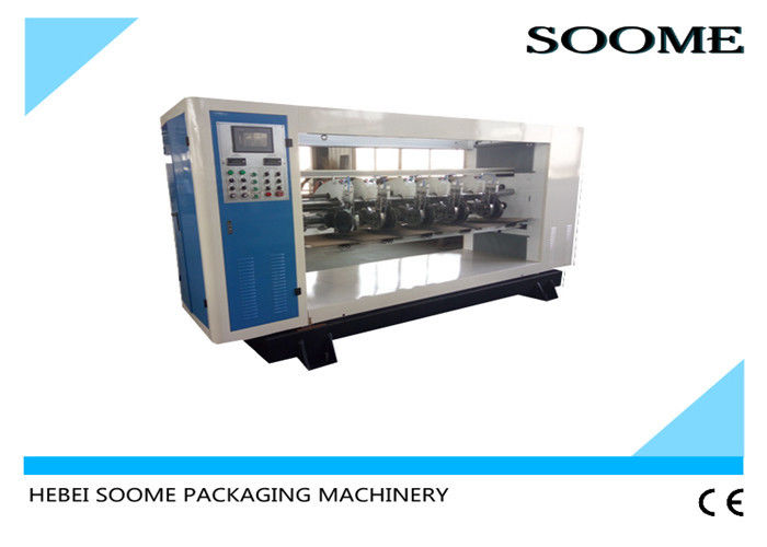 Energy Saving Thin Blade Slitter Scorer With Inverter , Creasing Cardboard Cutting Machine