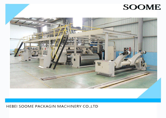 Pneumatic Control 3 Ply Corrugated Box Making Machine With Three Section Belt