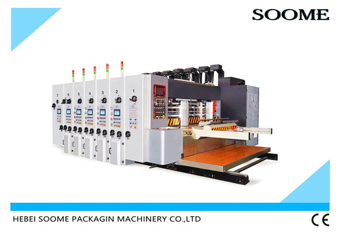 Corrugated Printing Rotary Die Cutting 2800mm Carton Box Making Machine For Multiple Colors