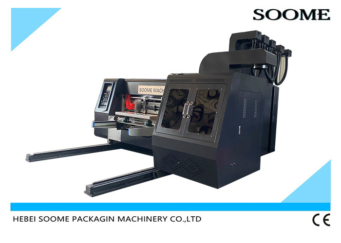 Mini 220V Carton Flexo Printing Machine 4 Color Slotting Die Cutting