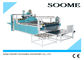 Steel Electric Carton Folding And Gluing Machine 4KW Power With Servo Motor