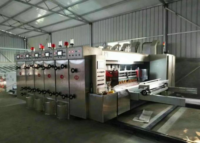 PLC Touch Screen Corrugated Box Printing Machine , Auto 4 Colors Flexo ...